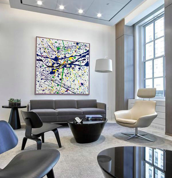 Large Abstract Art,Oversized Contemporary Art,Extra Large Artwork,Blue,White,Yellow,Green.etc